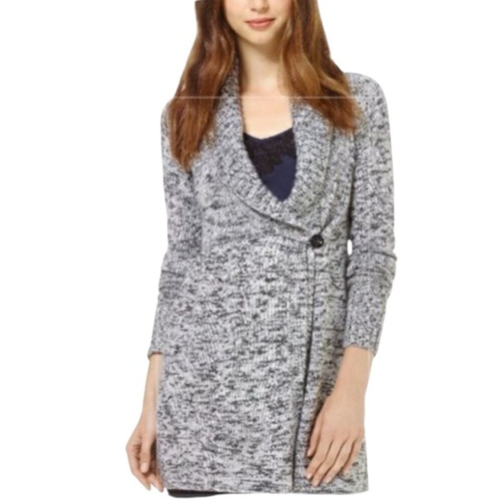 Aritzia TALULA Cashmere Blend Cardigan Sweater Shawl Collar Soft Knit Heathered